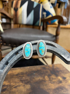 Kingman Turquoise Studs