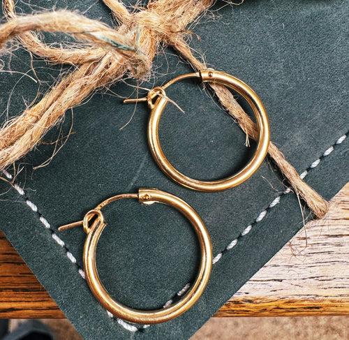 Thick Gold-filled Hoops