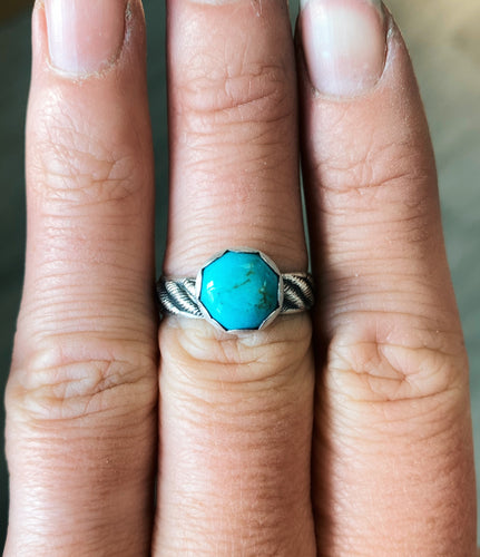 Mexican Turquoise Ring - Size 9