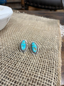 Kingman Turquoise Studs