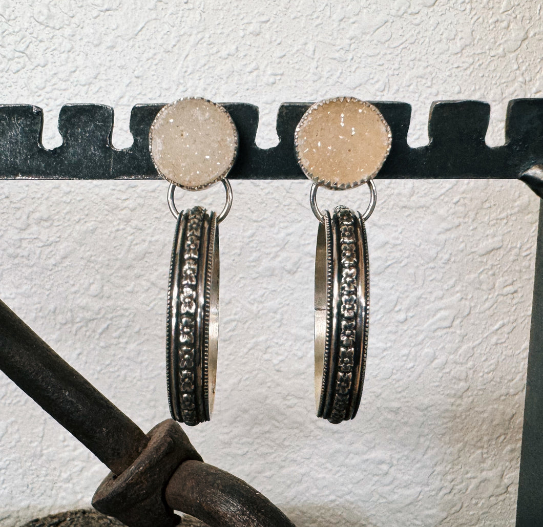 Druzy Hoops