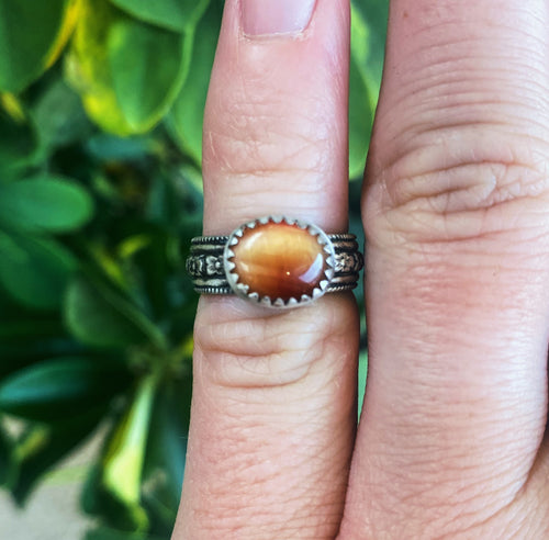 Tigers Eye Ring - Size 4.5