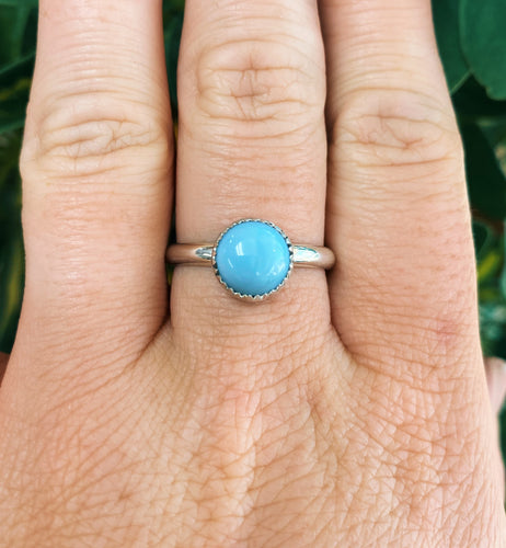 Blue Owyhee Opal Ring - Size 10.5