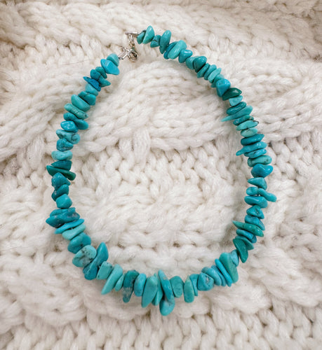 Natural Turquoise Chip Bracelet