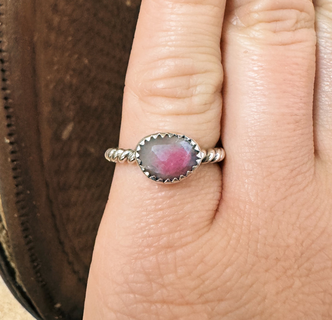 Ruby in Quartz Ring - Size 7.5