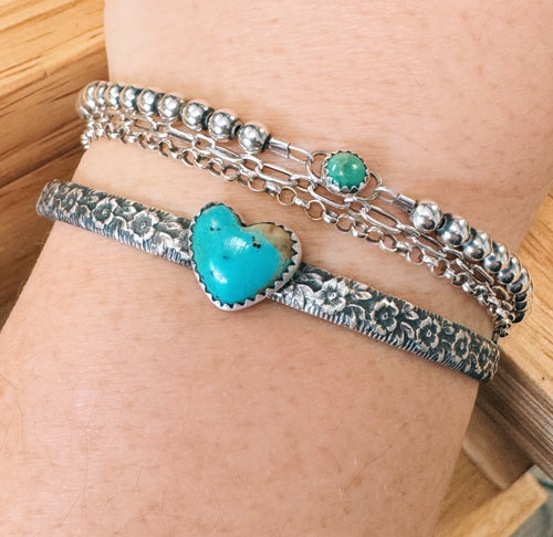 Kingman Heart Cuff