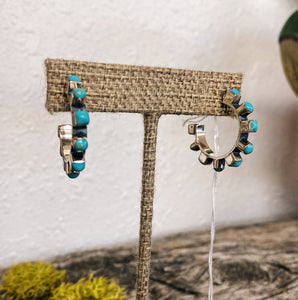 Chunky Turquoise Hoops