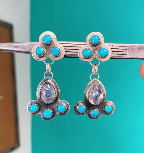 Moonstone and Mexican Dangles