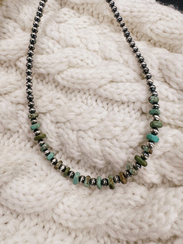 4mm and Faux Turquoise Choker