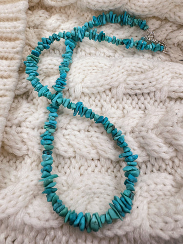 Natural Turquoise Chip Necklace