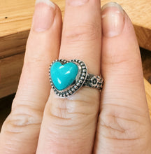 Load image into Gallery viewer, Kingman Heart Ring - Size 7