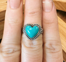 Load image into Gallery viewer, Kingman Heart Ring - Size 7