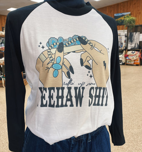 Yeehaw Shit Baseball Tee