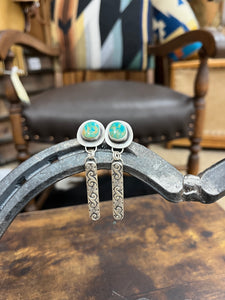 Kingman Turquoise Bar Dangle