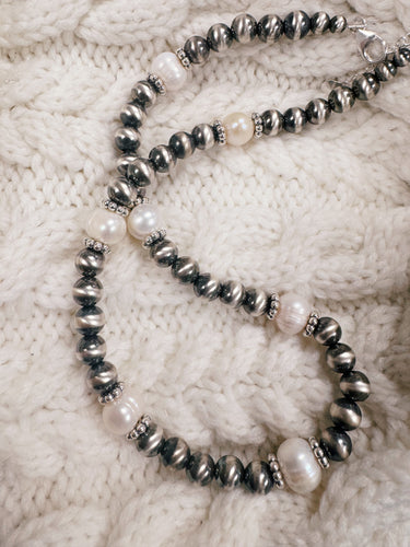 Chunky NP & Real Pearl Necklace