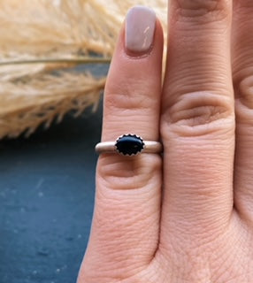 Black Onyx Ring - Size 4.75