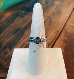 Rainbow Moonstone Ring - Size 7