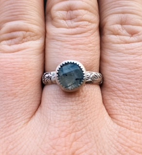 Tourmalated Quartz Ring - Size 9